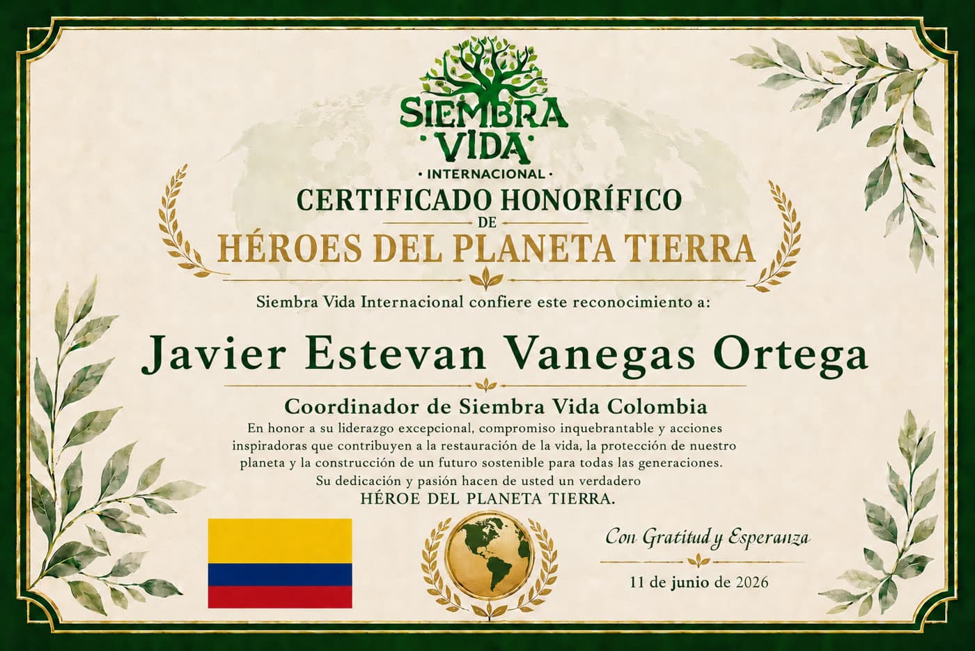1ª edición de los Galardones «Héroes del Planeta Tierra»